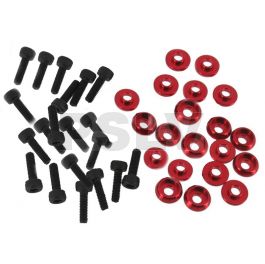  LX0797  Lynx Stepped Frame Screw Set - Red - 20 T-REX 600-700-800 